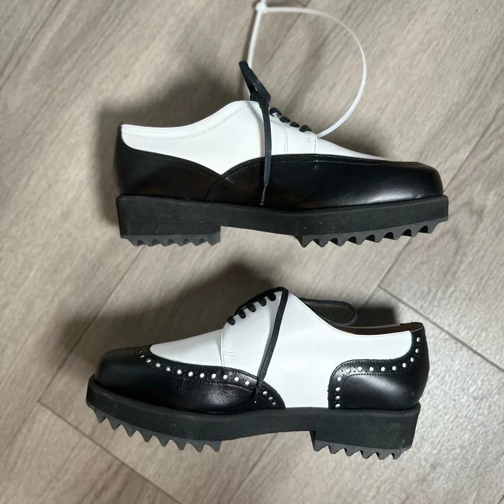 Robert Clergerie x Dover Street Market Platform Oxfords Black White NEW